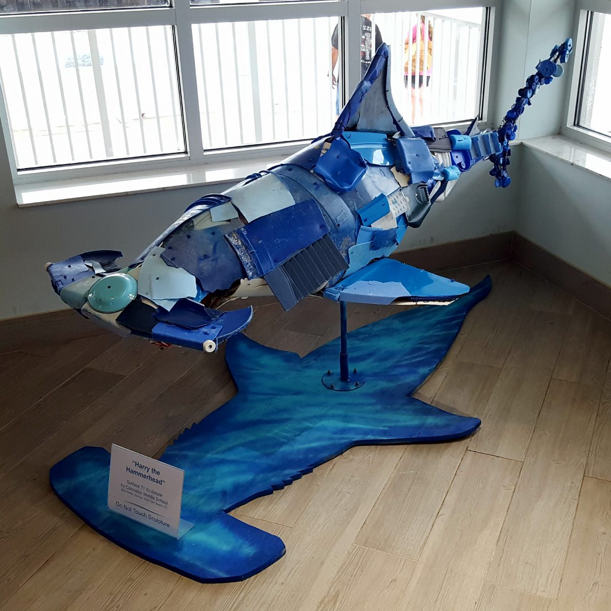 Sculpture made out of marine debris