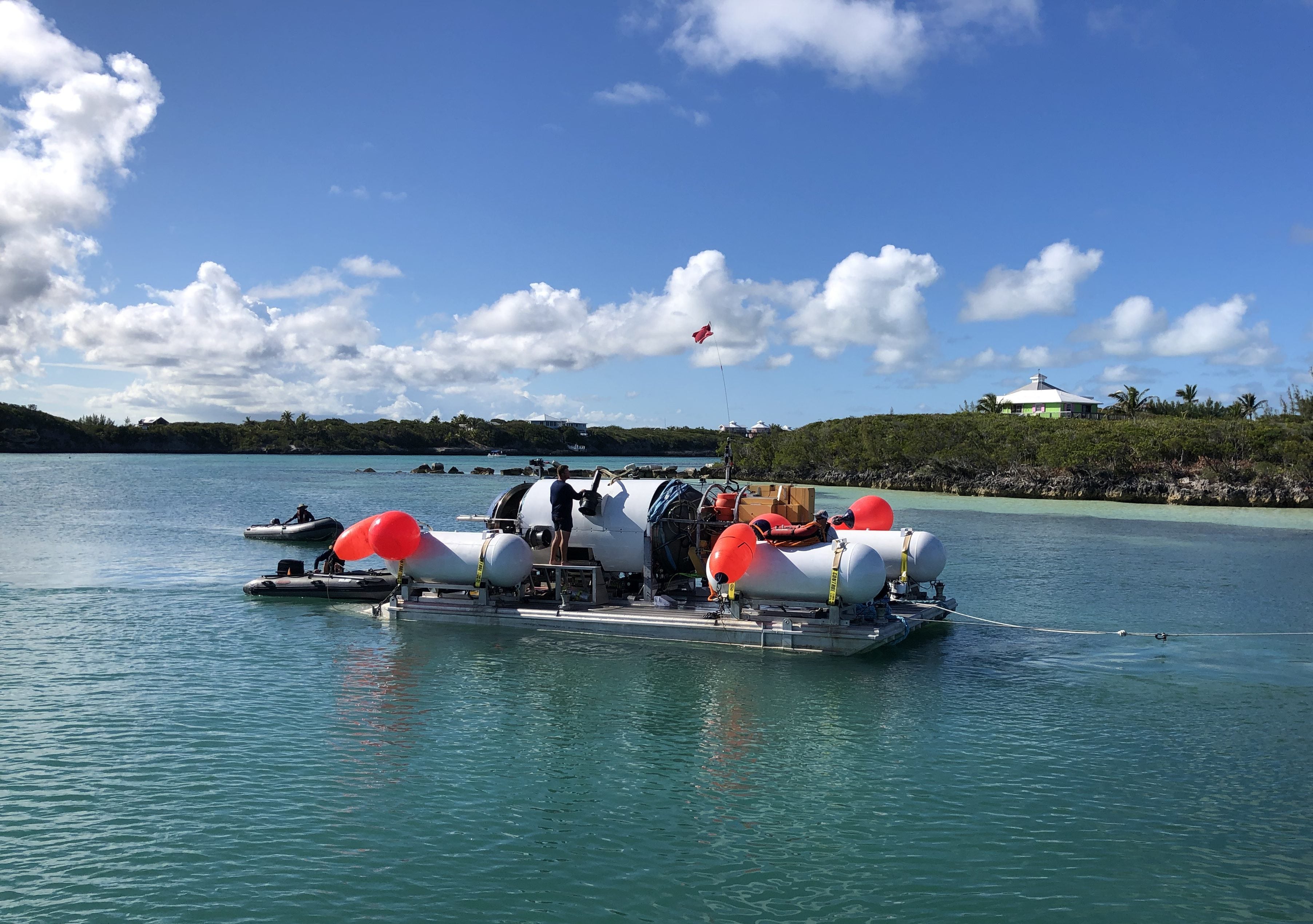 OceanGate Deep-sea Submersible Makes Record-breaking Dive In The Bahamas; R/V ANGARI Provides Surface Support