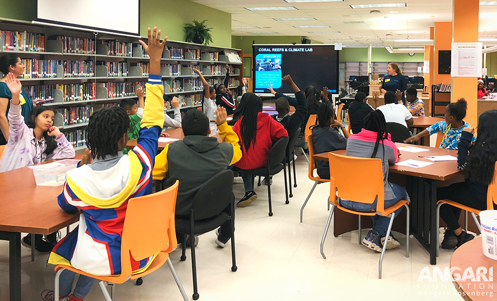 Students From Roosevelt Middle School Learn About Coral Reef Science With ANGARI Foundation