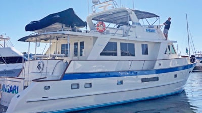 R/V ANGARI preparing to go to sea doing ocean research for marine sciences