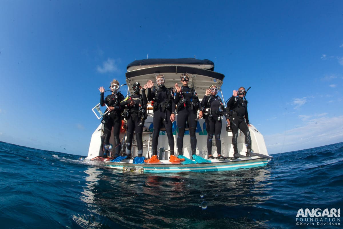 EXP 37: Meet the Perry Institute for Marine Science (PIMS) researchers who spent 16 days aboard R/V ANGARI assessing coral reef health around the Northern Bahamas. PC: Kevin Davidson