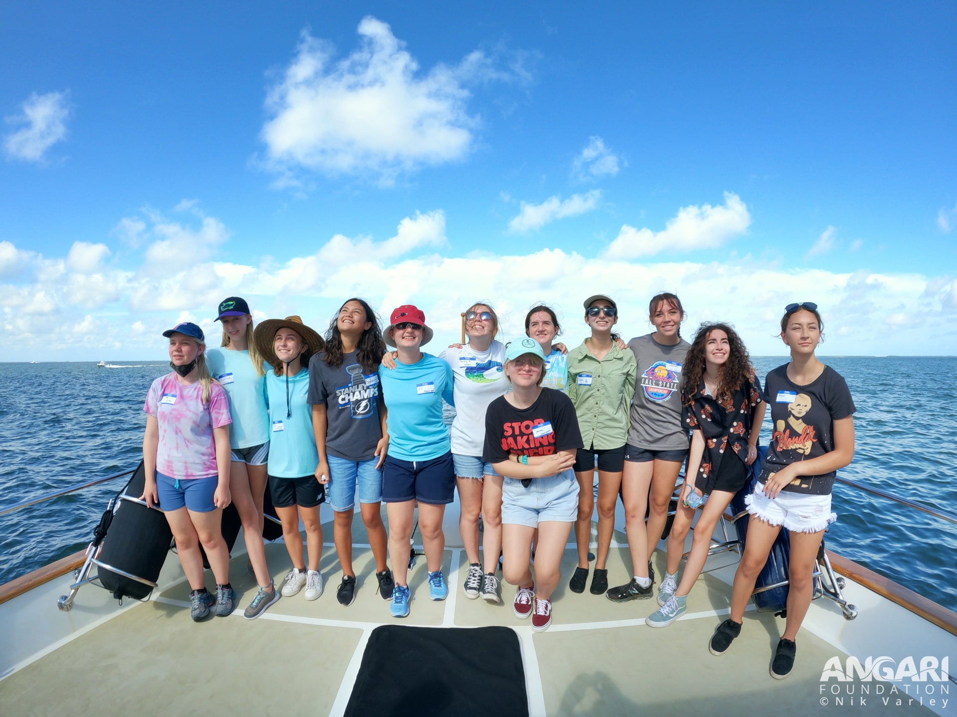 EXP 40: Young oceanographers from the July 12th OCG research cruise. PC: Nik Varley