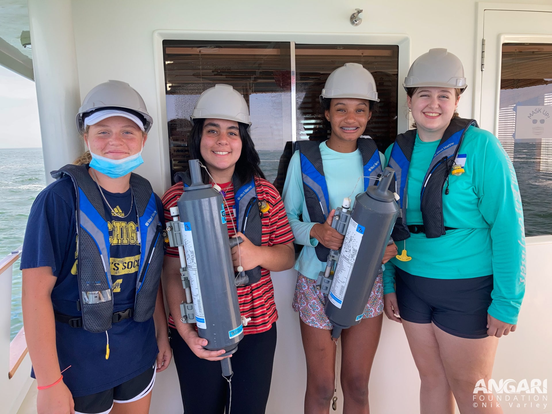 EXP 40: Ready For Action! Campers Worked In Teams To Deploy Niskin Bottles And Collect Water Samples. PC: Nik Varley