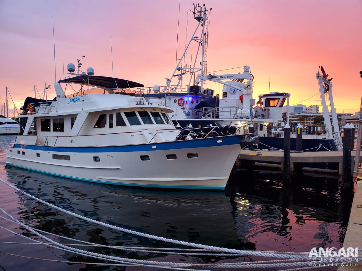 R/V ANGARI docked in St. Pete at sunset