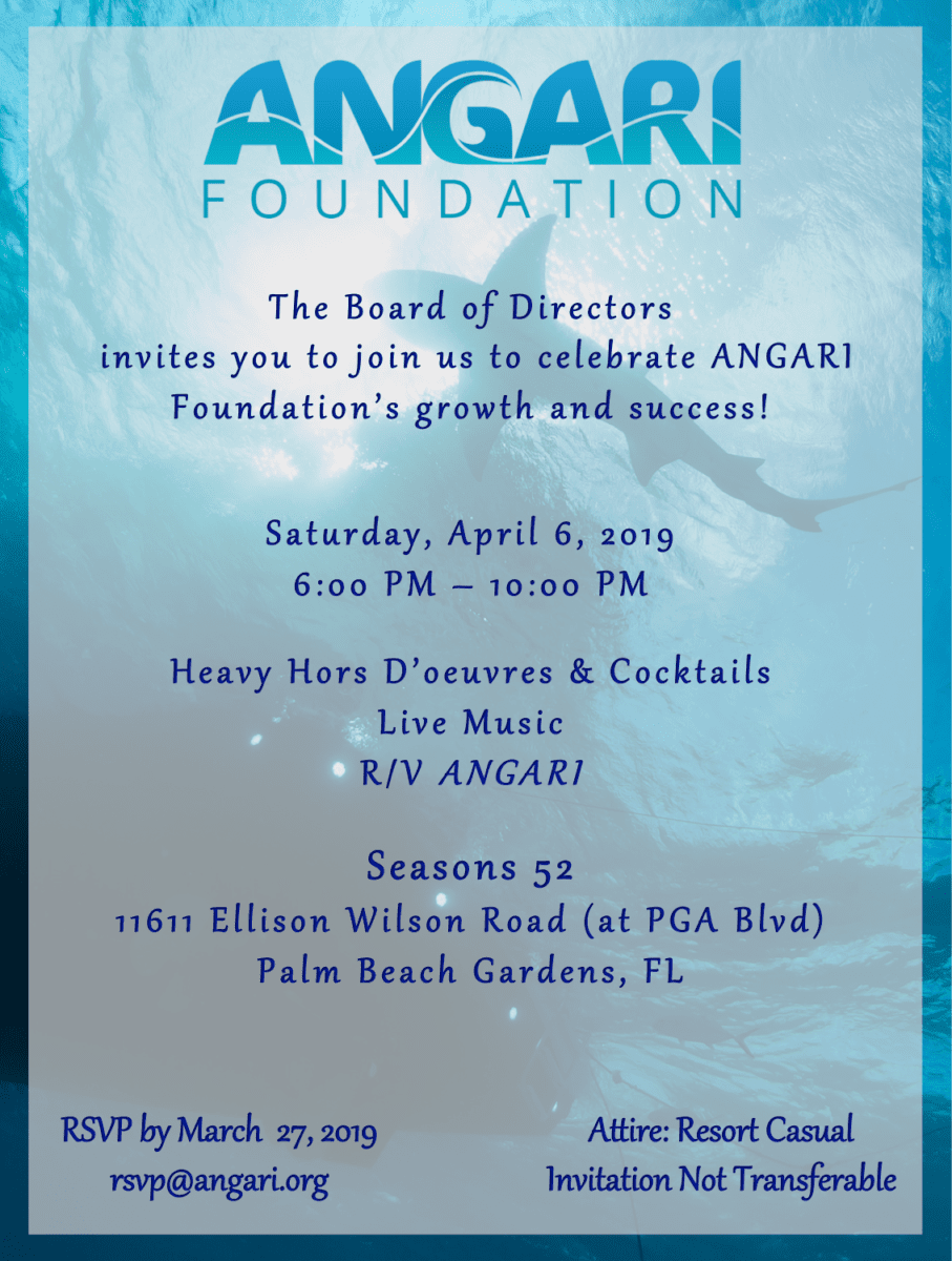 ANGARI Foundation April 2019 event invite