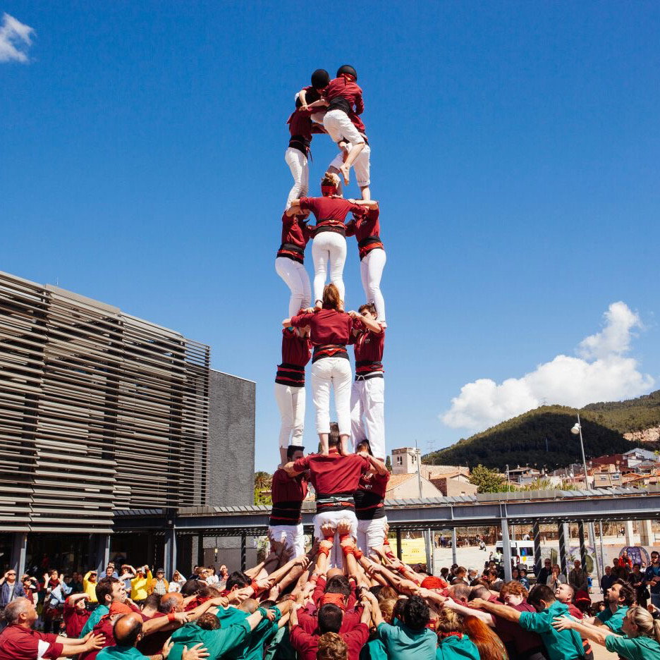 One of my favorite hobbies, human towers, that I was a part of in Spain.