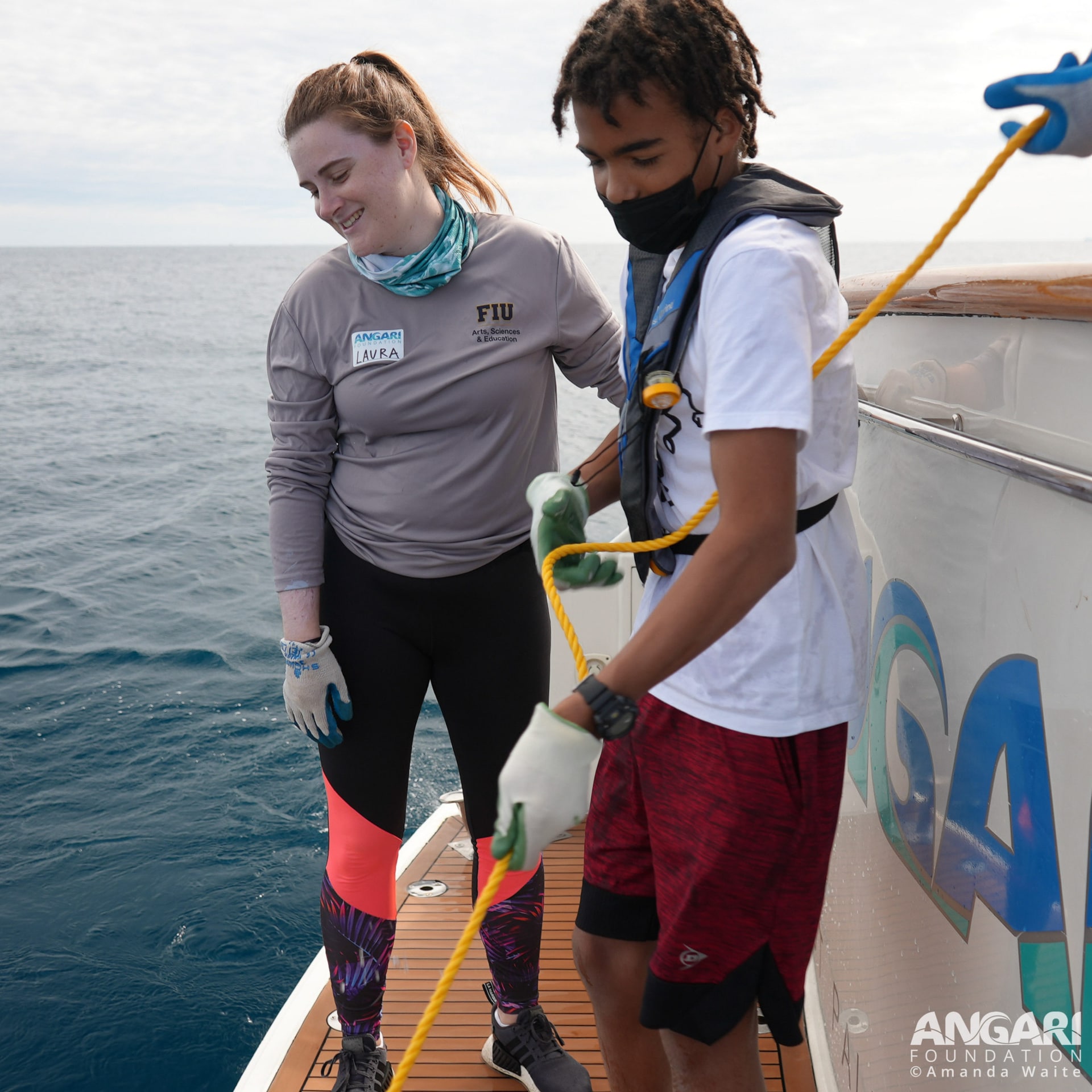 As Chief Scientist for Coastal Ocean Explorers: Sharks, I get to teach students about shark research methods! PC: Amanda Waite