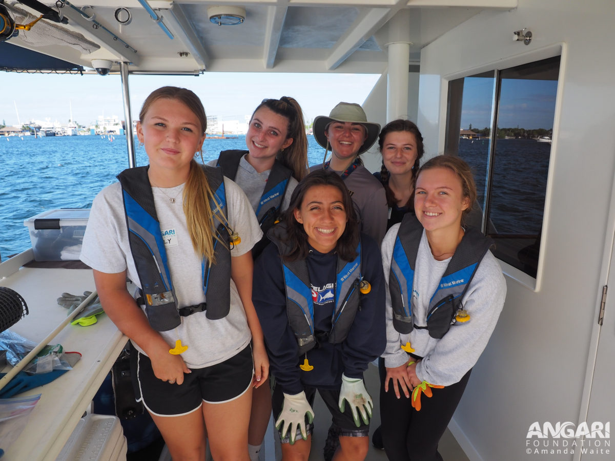 EXP 53: Shark research might be hard work, but these students make it look easy! PC: Amanda Waite