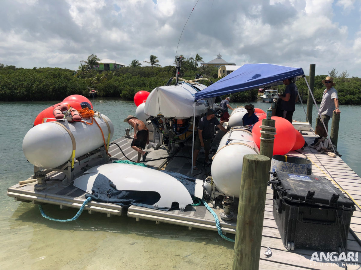 EXP 24: Mission specialists and OceanGate Crew make sure equipment is working properly and everything is ready to go. PC: Angela Rosenberg