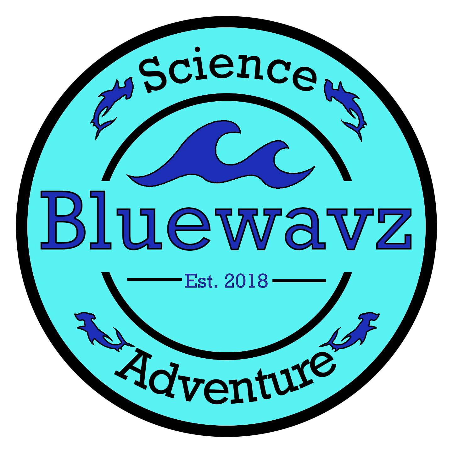 Bluewavz Logo - my Instagram for Science Communication and Outreach. PC: Brett Gangloff
