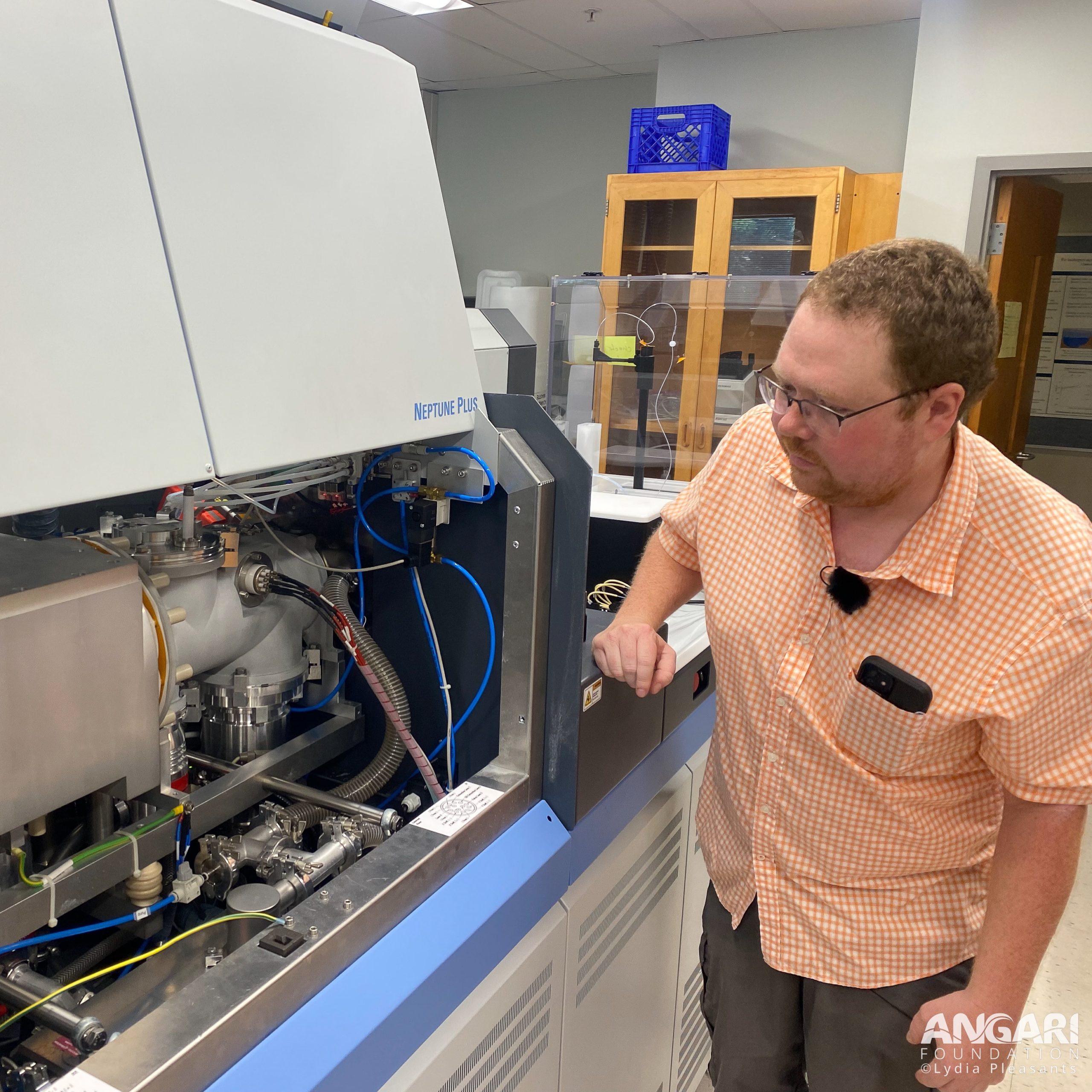 This is the Neptune mass-spectrometer, an instrument we use to analyze samples.