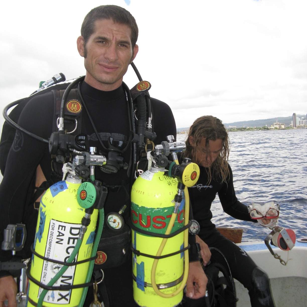 Making sure gear is checked and ready to go ahead of our dive.