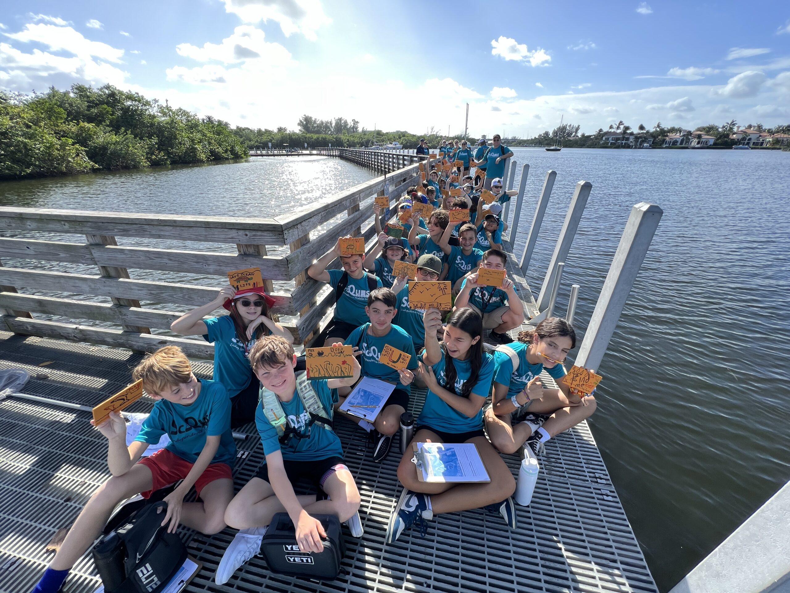 Independence Middle School Lagoon Drift deployment at Burt Reynolds Park