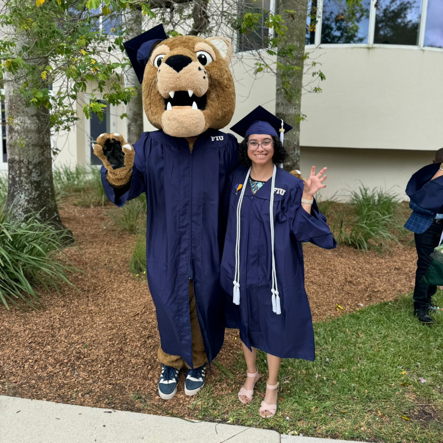 Our FIU mascot is helping me celebrate graduating with a second bachelor's degree! PC: Kirk Gabb