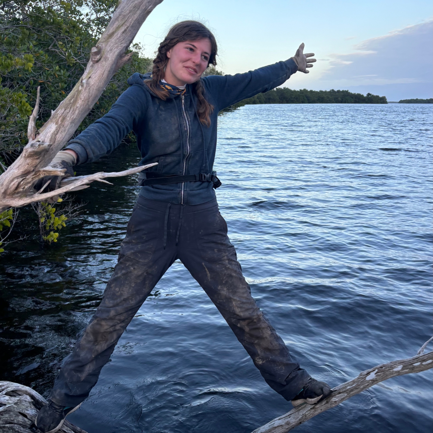 It is always fun hanging out in the Everglades during a shark tagging trip. PC: Mia Gabb