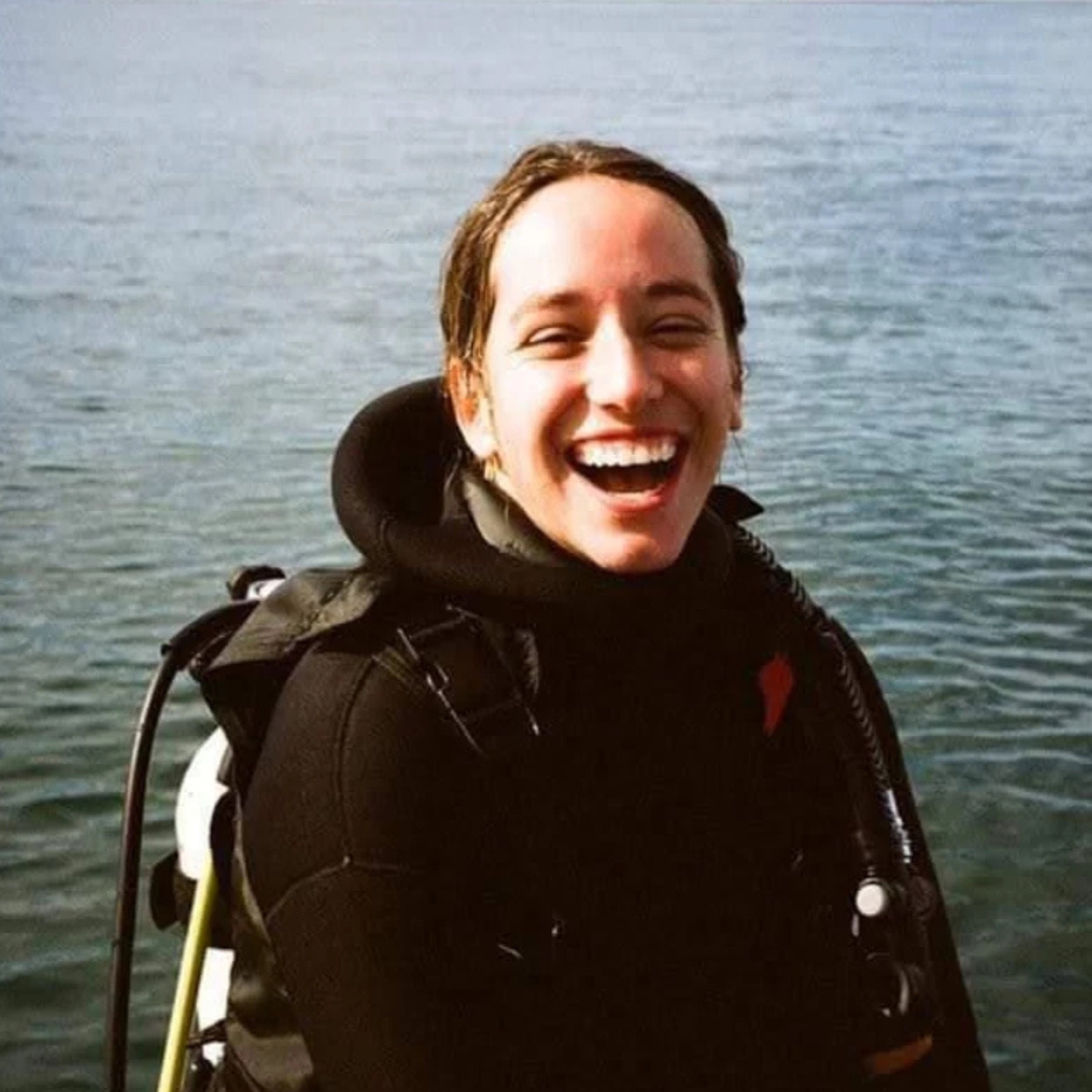 Here I am after a successful SCUBA dive where we downloaded acoustic receivers.